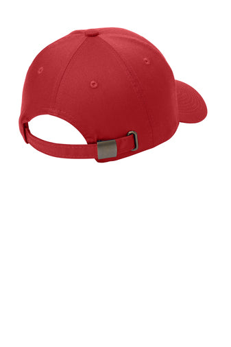 Red - Unstructured red Adjustable Strapback