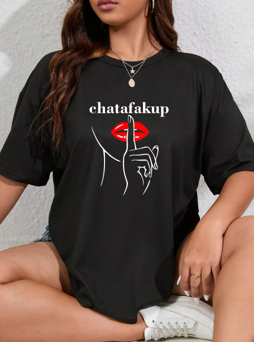 CHATA FK UP - UNISEX BLACK T-SHIRT