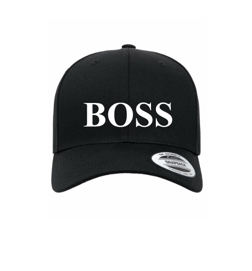 Boss - BLACK -  5 pannel Snapback - Embroidered