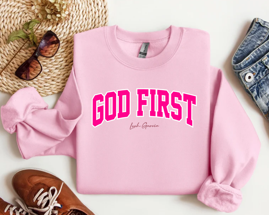 GOD FIRST - CREWNECK SWEATSHIRT - PRINTED