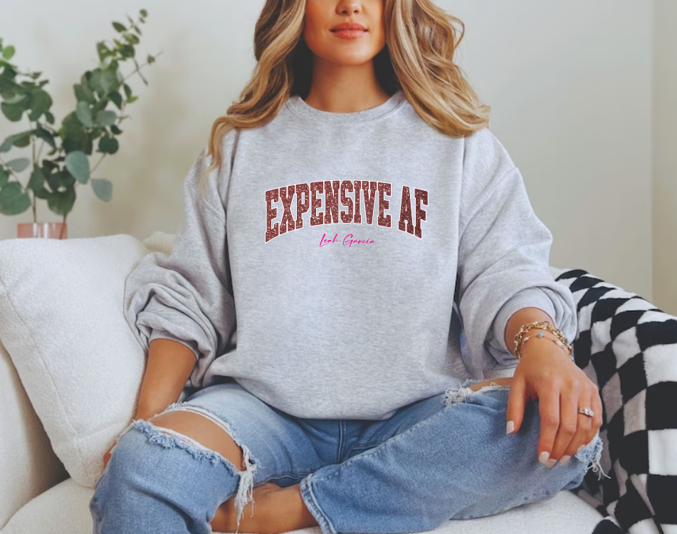 EXPENSIEV AF - ( GLITTER ) EMBROIDERED CREWNECK SWEATSHIRT