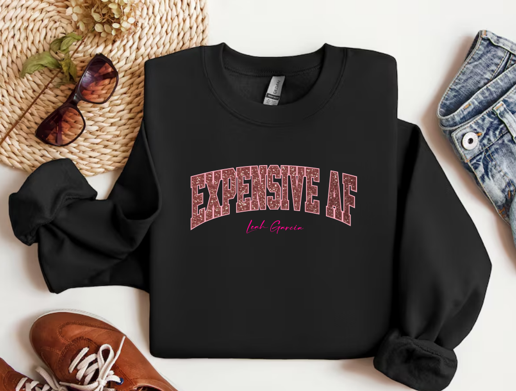 EXPENSIEV AF - ( GLITTER ) EMBROIDERED CREWNECK SWEATSHIRT