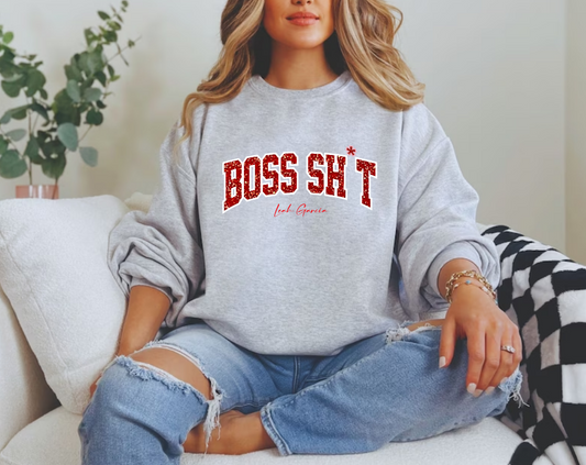 BOSS SHT - EMBROIDERED CREWNECK SWEATSHIRT