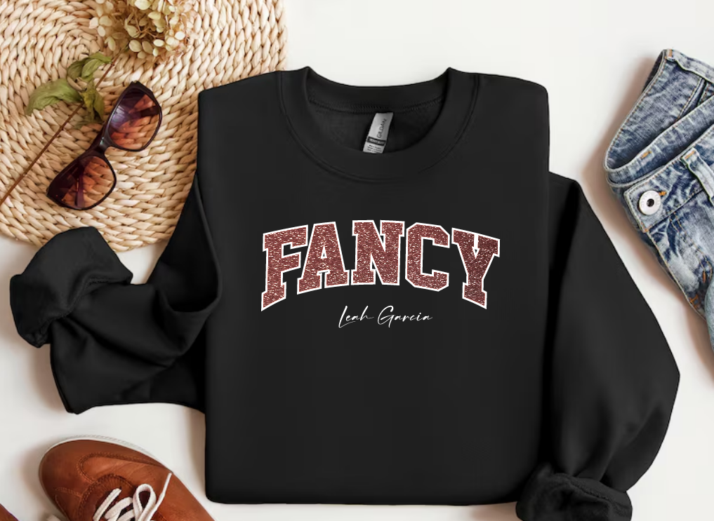 FANCY - EMBROIDERED - CREWNECK SWEATSHIRT