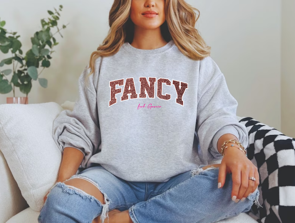 FANCY - EMBROIDERED - CREWNECK SWEATSHIRT