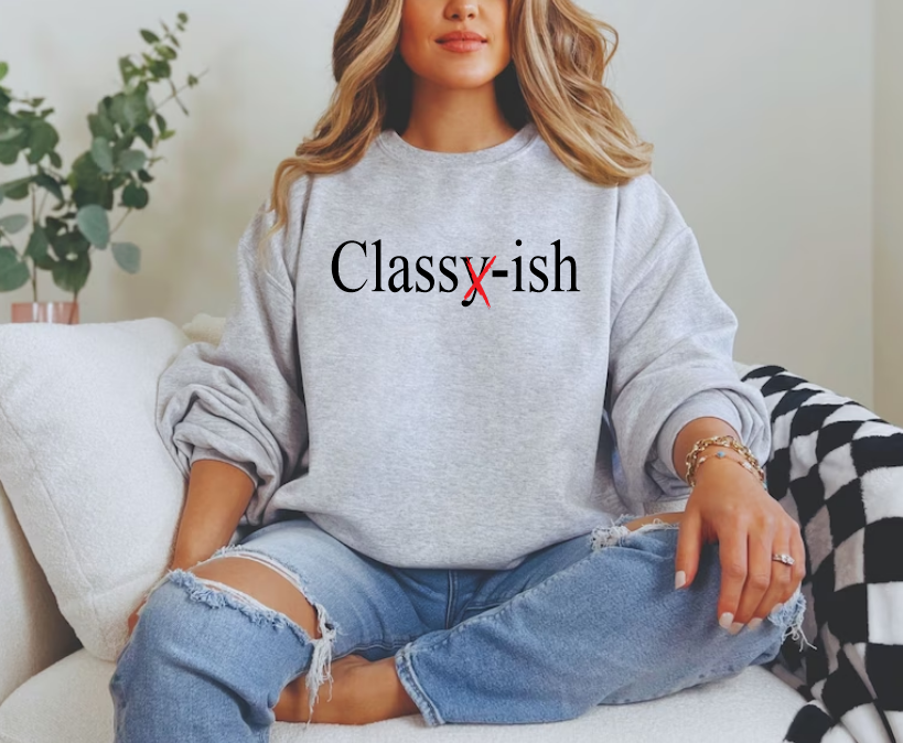 CLASSYISH - CREWNECK SWEATSHIRT - EMBROIDERED